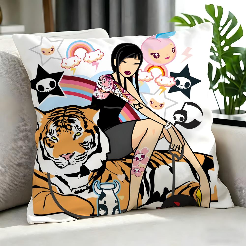 Brand Tokidoki Cushion Cover Cushion Cover Set 4Pcs 50X50 45X45 40X40 Pillowcase Decorative Sofa Home Decor