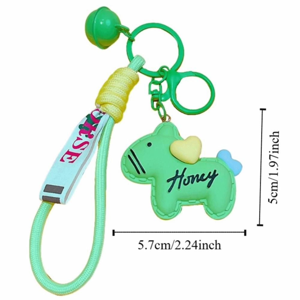 Candy Color Pony Resin Keychain Cute Design Horse Pendants Zodiac Pony Doll  Keychain Accessory