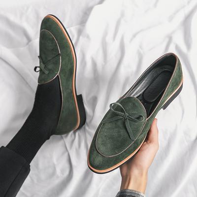 Modne Męskie Mokasyny ze Skóry Zamszowej Krowiej Ultralekkie Męskie Buty Codzienne Zewnętrzne Miękkie Wygodne Wsuwane Buty Męskie Klasyczne Płaskie Obuwie do Jazdy