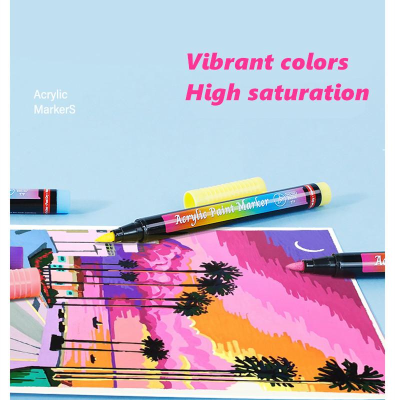 Set markere acrilice moale guașă colorată Gou Xianbi DIY gooka model ceramică stilou graffiti