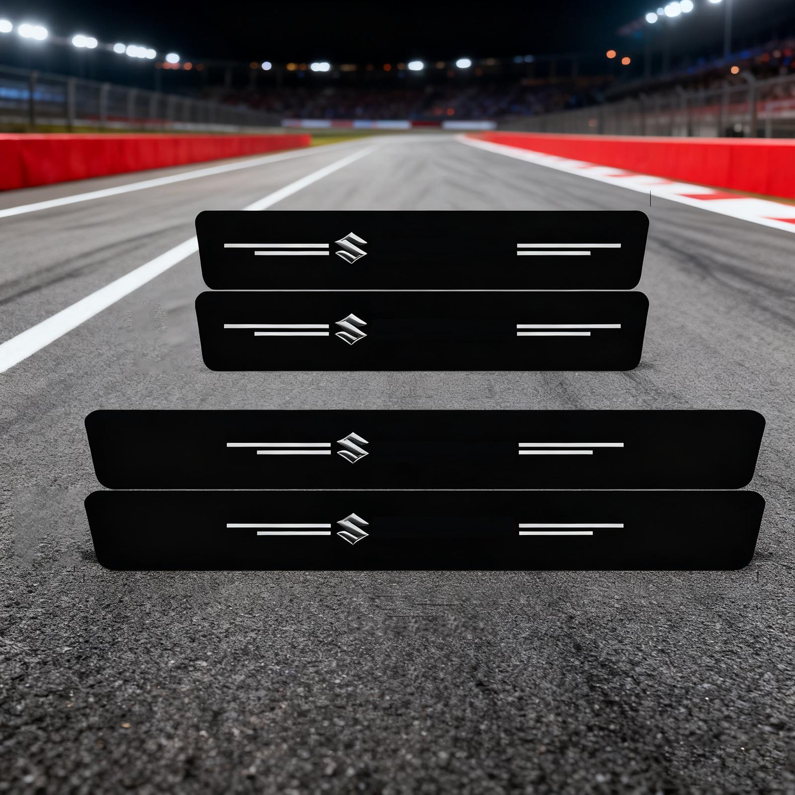 

Модель автомобиля Накладка на порог двери Защитная наклейка от вытаптывания Кожа из углеродного волокна Приветственная педаль Защитная декоративная наклейка от царапин One Size