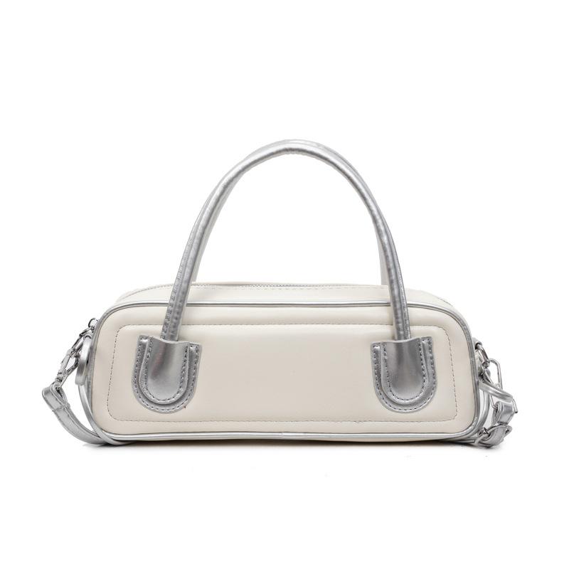 

Women s bag 2025 new European and American fashion contrasting color handbag large capacity shoulder messenger tote bag tide белый