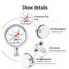 Hongqi YTN-60BF Stainless Steel Shock-Resistant Pressure Gauge