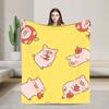 L-Lulu Pig Blankets Soft Warm Funny Plush Bedding Throws For Students Bedroom Flannel Bedspread Bed Cover