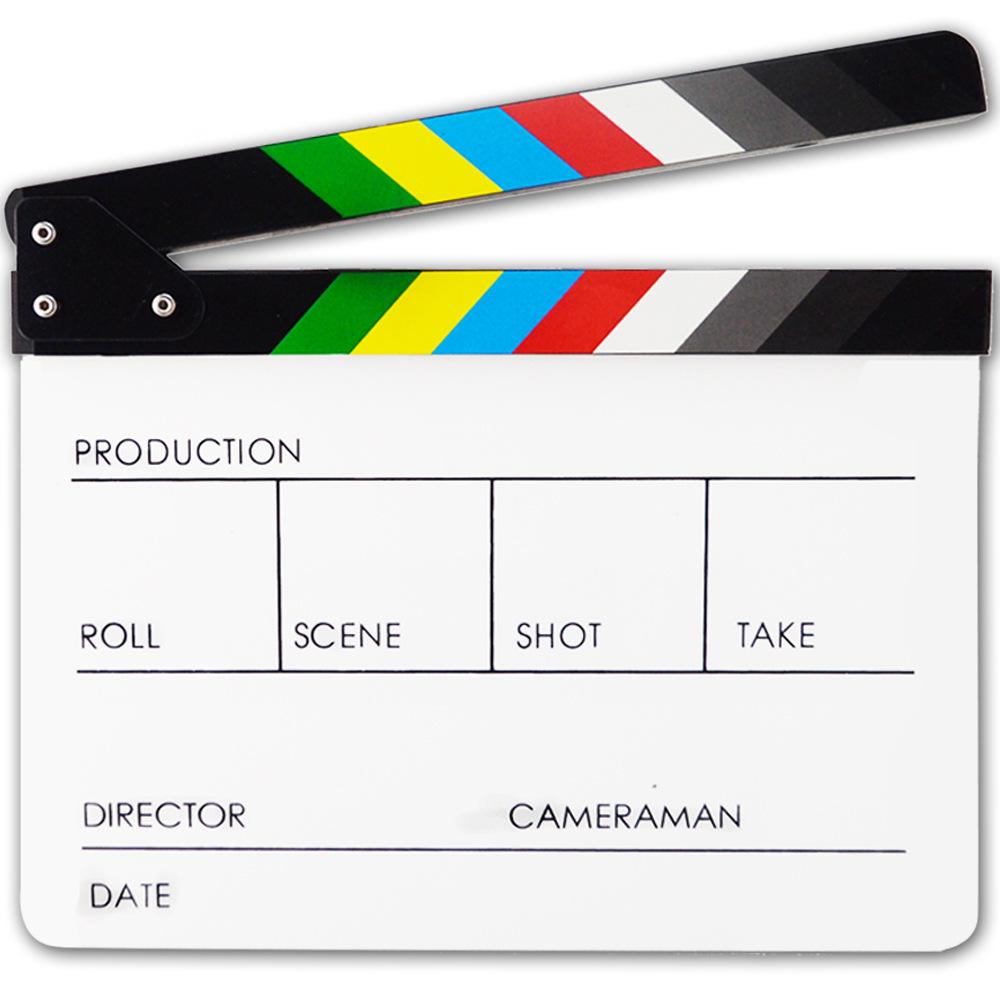 Acrylic Striped Movie Clapperboard Photography Prop