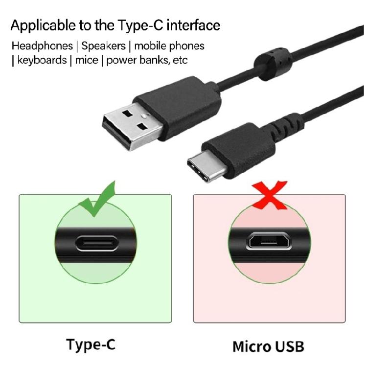 Quick Charger USB C Power Cable Compatible for G733Lightspeed/GPROX Gaming Accessories Durability PVC Construction
