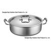 Golden Maple Leaf 304 Stainless Steel Hot Pot with Lid, Hammer Pattern, Three-Layer, Large Capacity, Universal Design, Clear Soup Divider.