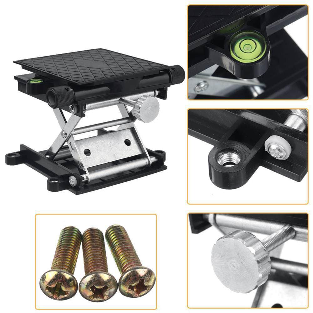 Black Squared Rotatable Lifting Table Heavy Duty Stable Durable Lifting Jacks For Laboratory Home Use Tools
