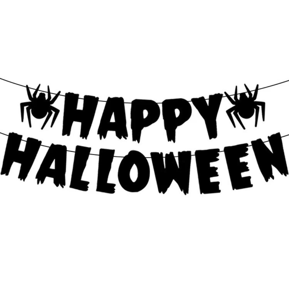 Streamers Bat Spider  Banner Decorative Props Horror Decor New Halloween Banner  Horror Theme