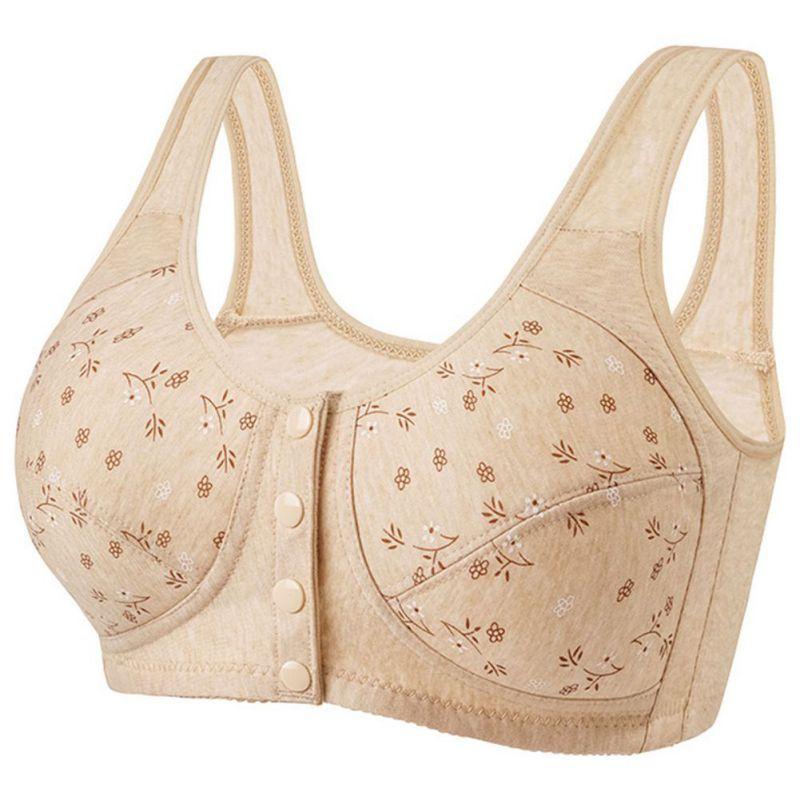 Damski Biustonosz Duży Rozmiar Zapinany z Przodu Biustonosz na Szerokim Ramiączku