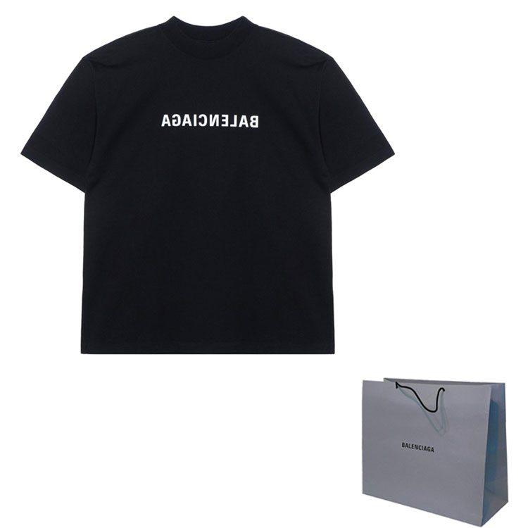Balenciaga SS22 T Shirt Loose Fit Unisex Black 612966TNVR21070