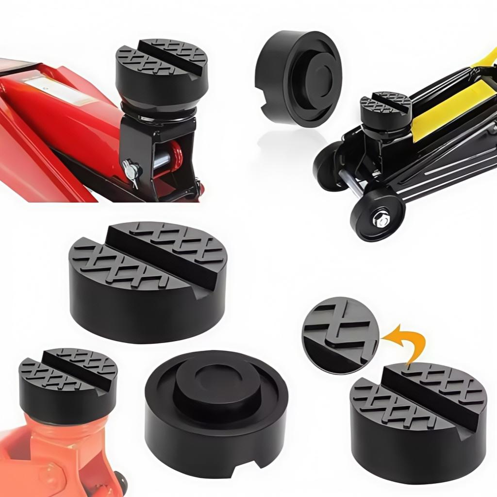 1 ks černá gumová zvedací podložka pro zvedák auta, protiskluzový povrch, chránič kolejnic pro nářadí, odolný proti nárazům, speciální podložka pro zvedák auta