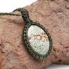 Jasper Macrame Handmade Necklace Gemstone Jewelry Thread 20-36''Ad Pendant