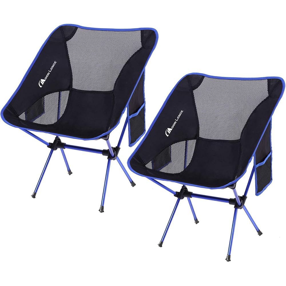 MOON LENCE Outdoor Camping Chair, Foldable, Compact, Ultralight 907g, 150kg Weight Capacity, Low Chair, with Storage Bag, for Hiking, Fishing, and Mou
