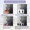 Tire Plug Kit 64 Pcs Tire Repair Rubber Nails Kit With 2 Sizes,Tire Caps With Pressure Gauge,Flat Tire Repair Kit For Car,Motorcycle,Truck,ATV,Tire