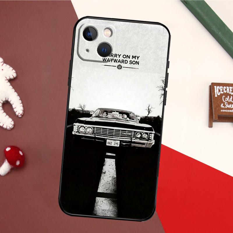 Supernatural CARRY ON MY WAYWARD SONS Case For iPhone 16 Pro Max 14 13 12 11 15 17 Pro Max mini 15 16 Plus 16e 17 Air Back Cover