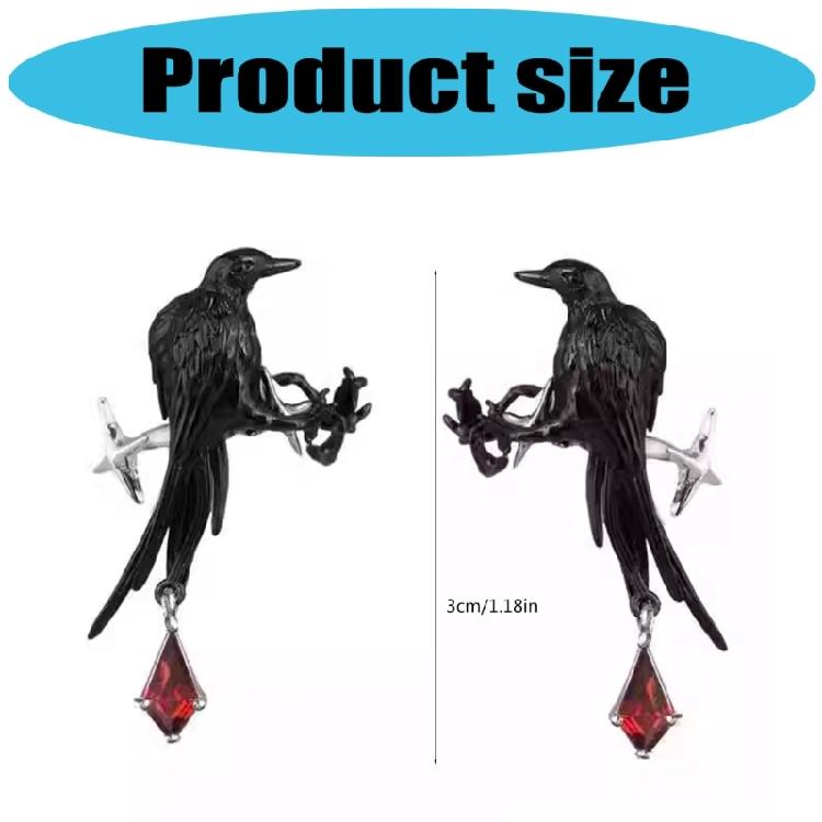 Brave Black Crow Ear Chain For Upper Ear Denial Piercing Required Untarnished Look Dark Fashion Jewelry Addition