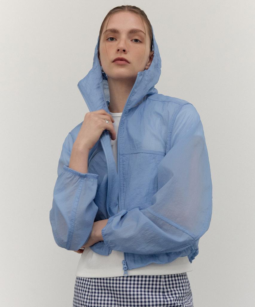 Citta Sheer Hood Windbreaker_Cto136 (Sky Blue)