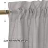 Sheer Linen Textured Curtain Rod Pocket Semi Sheer Voile Drapes Privacy Panel for Living Room Bedroom Window Elegant Treatments