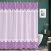 Modern Girl Pink Bow Pattern Shower Curtain, Bathroom Curtain,Printed Polyester Home Decorative Curtain With Hooks