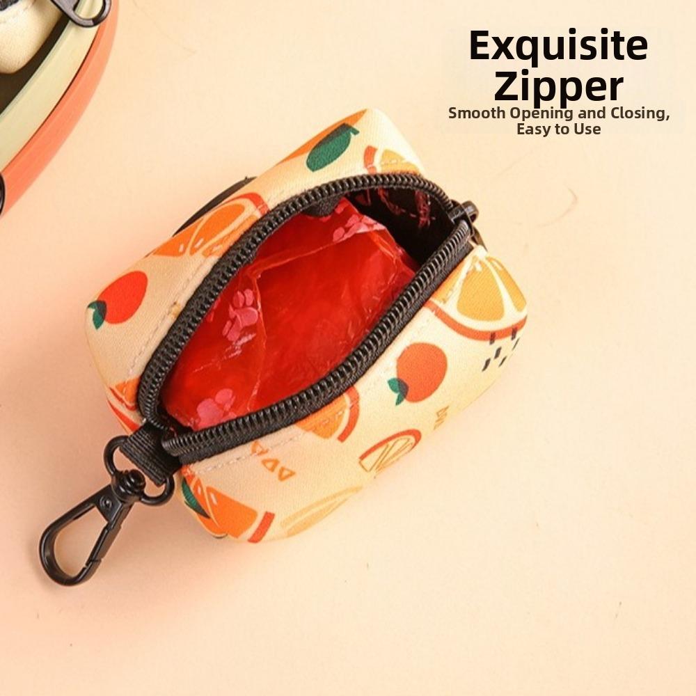 Cute Fruit Pattern Poo Bag Dispenser Waterproof Gabage Bag Organizer Waste Bag Holder Pet Supplies