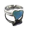 Heart Shaped Temperature Sensitive Color Changing Ring Fashionable Peach Heart Open Mouth Ring Women's Retro Jewelry Rings Gift