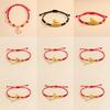 Chinese Style 2026 Horse Year Zodiac Bracelet For Women Men Lucky Hand-Woven Red Rope Bracelet New Year Jewelry Party Gift
