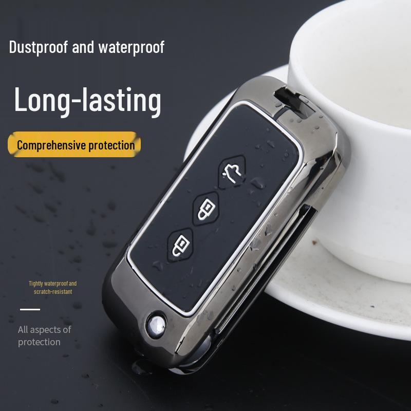 Soft Silicone Zinc Alloy Protective Key Cover for Wuling Xingchen SUV