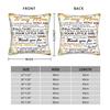 Mother's Day  Square Pillow Covers Polyester Room Letter From Daughter Sunflower Cushion Cover Cool Decor Pillowcase 40*40