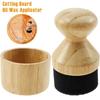 Cutting Board Oil Wax Applicator Wood Mineral Oil Applicator with Lid & Ergonomic Handle Multi-role Butcher Block Oil Applicator
