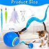 Interactive Cat Toy Ball - Automatic Interactive Cat Toys for Indoor, Rechargeable Cat Enrichment Toys for Small/Medium/Large Cats To Keep Them Busy
