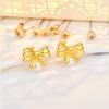Hot-selling Bow Earrings Simple and High-end Pearl Earrings