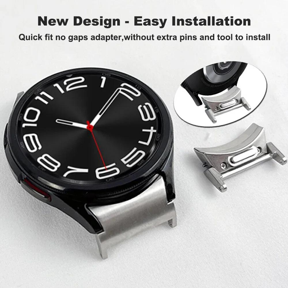 Cinturino di lusso in titanio a sgancio rapido per Samsung galaxy watch 7 6 classic 47 43mm 40 44mm 4 42 46mm 5 Pro 45mm cinturino bracciale business