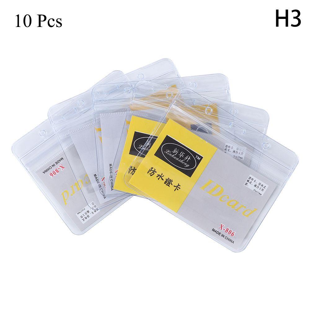 10 pcs/lot Transparent Stationery Supply Office School Badge Holder PVC Plastic ID Card Card Badg Holders