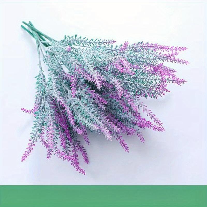 

5Pcs Artificial 5-Pronged Flocked Lavender Fake Plants, Suitable for Outdoor Courtyard Garden Home Dining Table Living Room Ecoration