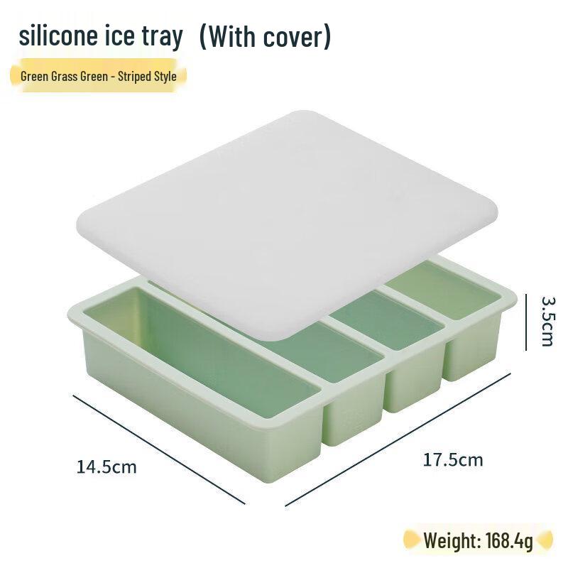 Large Silicone Ice Cube Tray with Lid