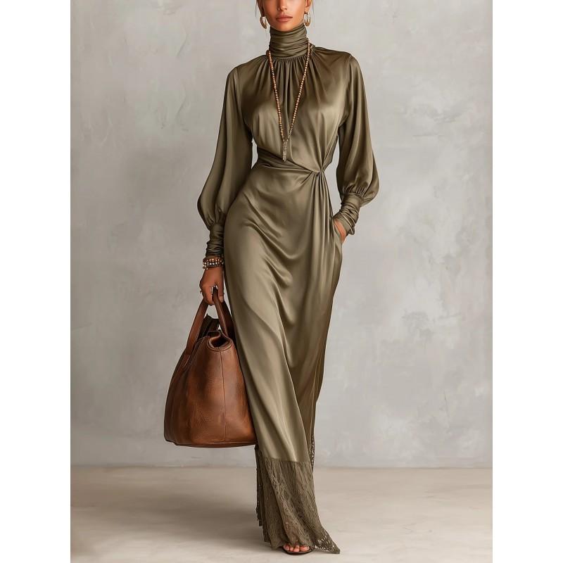 2026 High-Waisted Slim Fit Long Dress