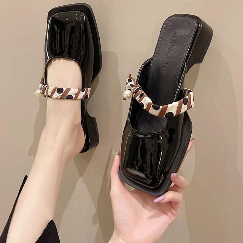 Fashion Outside Shoes for Women With Heel Sandals 2025 Luxury Comfortable and Elegan Slides Vip Chic Elegant Summer Woman Slippers Sale