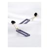 Women's Pink Purple Rectangle Drop Earrings