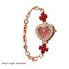 with Adjustable Bracelet Heart Shaped Watch Diamond Studded Watch Strap Wrist Decoration  Gift