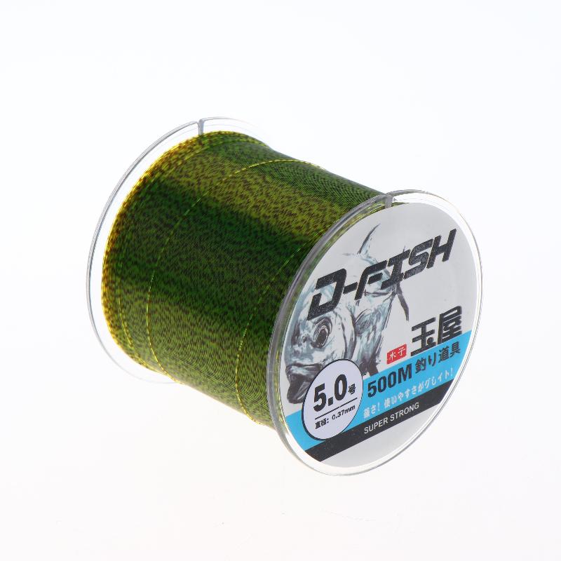 500M 3D Spotted Invisible Fishing Line Color Changing Monofilament Fishing Line Speckle Fluorocarbon Coated Carp Fishing Pesca