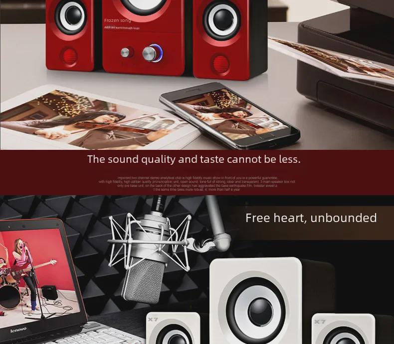 X7 Mini Multimedia Subwoofer: Compact Speaker for Desktop, Laptop, Mobile, and Home Use