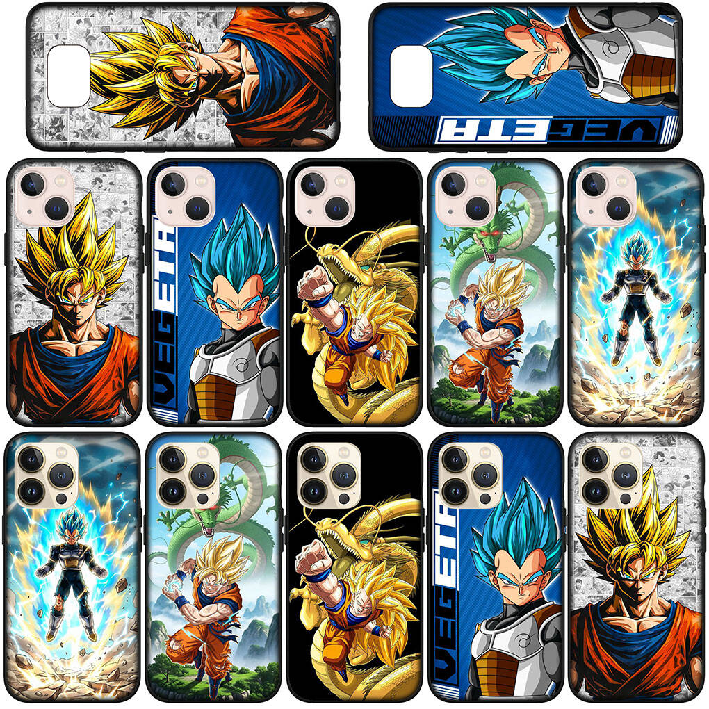 Phone Case for iPhone 17 15 16 Plus Redmi Note 14 12 11 13 Pro Max Huawei P30 P20 Lite OPPO A60 A40 A80 A38 A54 Cartoon Dragon Gokus Ball Vegeta Cover