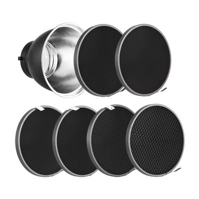 7 zoll Standard Reflektor + 6 stücke Fotografie Honeycomb Grid kit 10 grad /20 grad /30 grad /40 grad /50 grad /60 grad Honeycomb