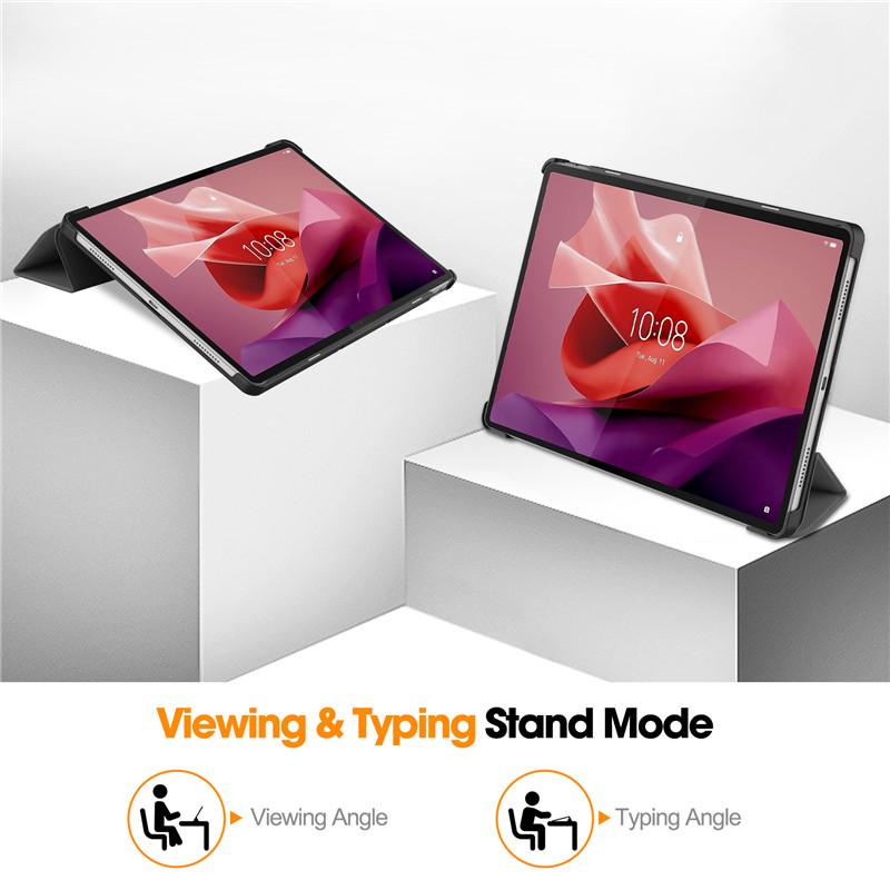 For Lenovo Xiaoxin Pad Pro 12 7 12,7 tommers deksel 2023 Flip Stand Hard PC Back For Lenovo Tab P12 12,7 deksel Auto Sleep/Wake