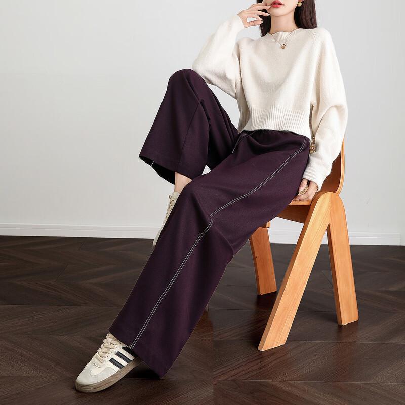 Demana Women's Elastic Waist Twill Casual Pants