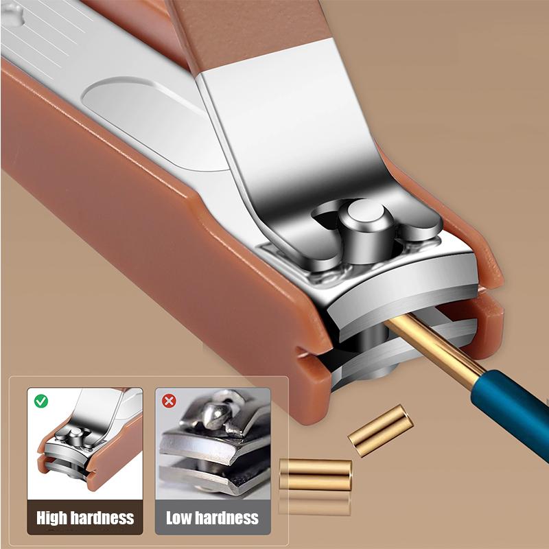 Anti-Splash Nail Clipper 8pcs Set Home Nail Care Kit Non-Slip Nail Trimmer Toenail & Fingernail Clippers