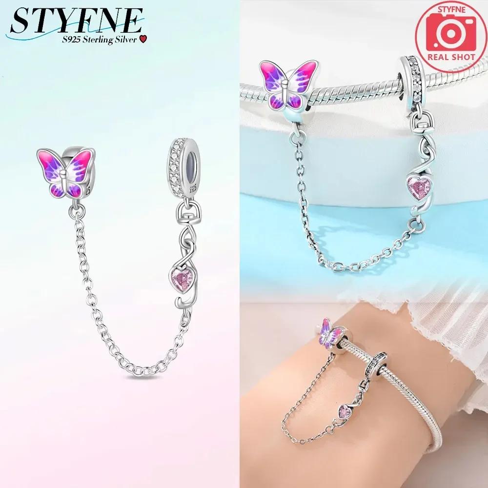 Newcopperclassical Cross Flower Type Musical Note Butterfly Safety Chain For Women Bead Diy Bracelet Jewelry Gift