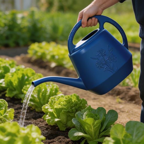 4L Plastic Watering Can Long Spout Watering Can with Ergonomic Handle Houseplant Watering Pot