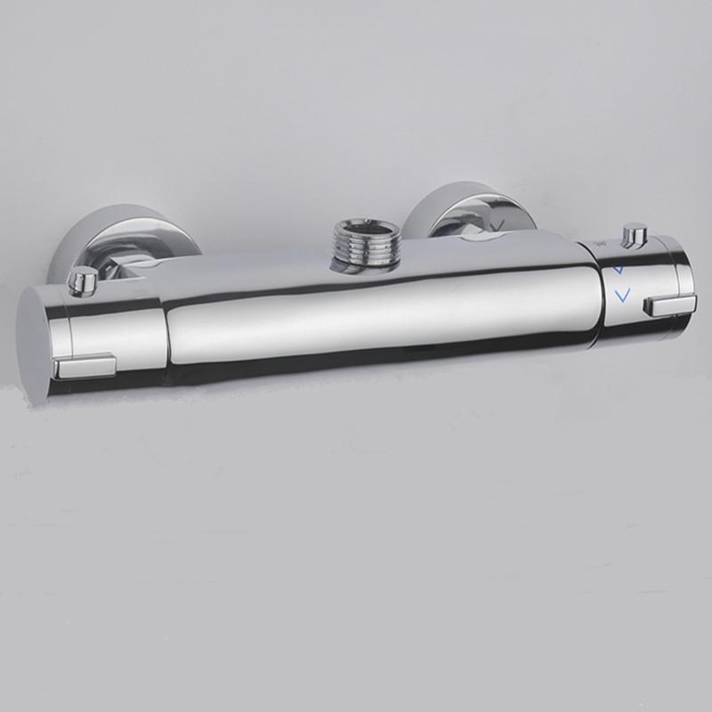 Thermostatic Bathtub Shower Faucet Chrome Thermostatic Mixer Value Dual Handle Wall Mounted Bathroom Shower Mixer Taps